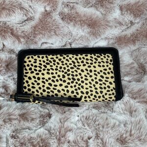 Covet by Stella & Dot Animal Print Wallet Wristlet w/ Box